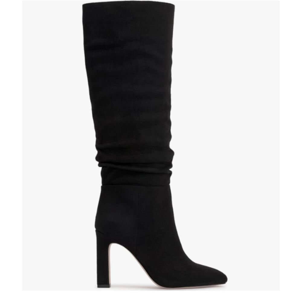 Jessica Simpson Minerva Knee High Slouch Boots Black Microsuede 8.5 Wide Calf